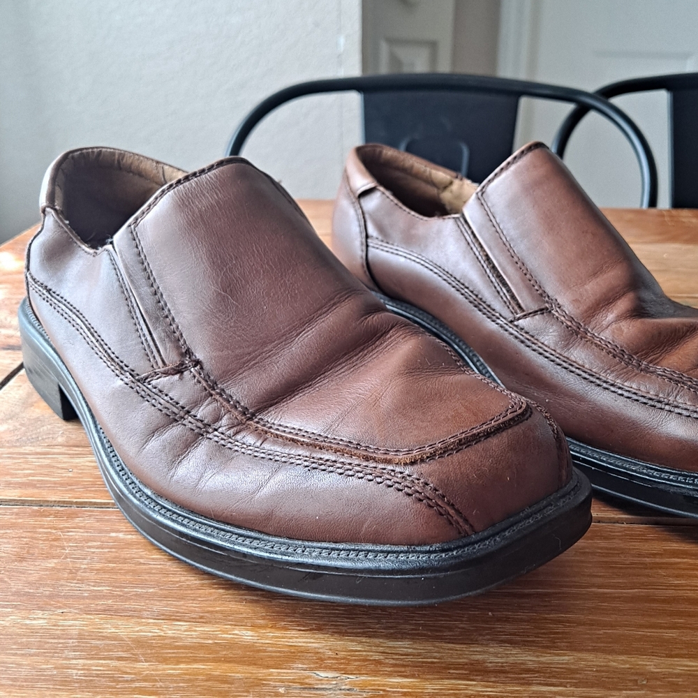 Men's Dockers Brown Leather Slip-On Shoes